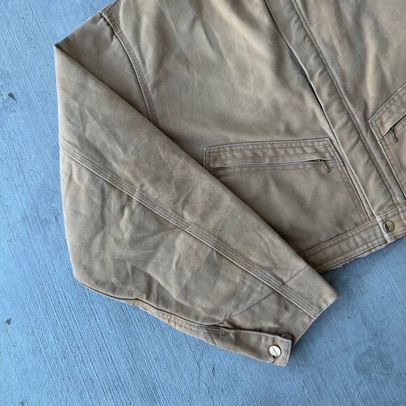 Vintage Y2K Carhartt brown cropped Detroit style work wear jacket - Picture 2 of 10